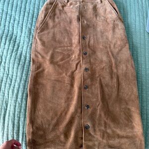 Ralph Lauren Brown Midi Pencil Skirt